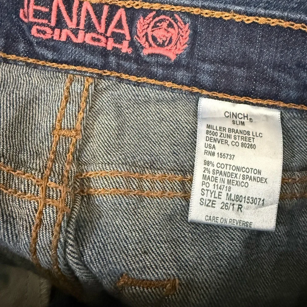 Cinch Women’s Jenna Dark Wash Bootcut Slim Fit Stretcg Denim Jeans Size 26 / 1R